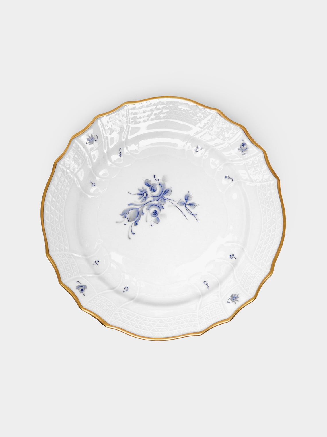 Antique and Vintage - 1960s Lorenz Hutschenreuther Hand-Painted Porcelain Dinner Plates (Set of 12) -  - ABASK - 