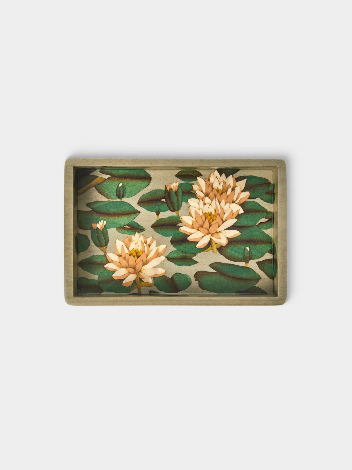 Silvia Furmanovich - Waterlilies Marquetry Wood Vide Poche (6in/15cm) - Multiple - ABASK - 