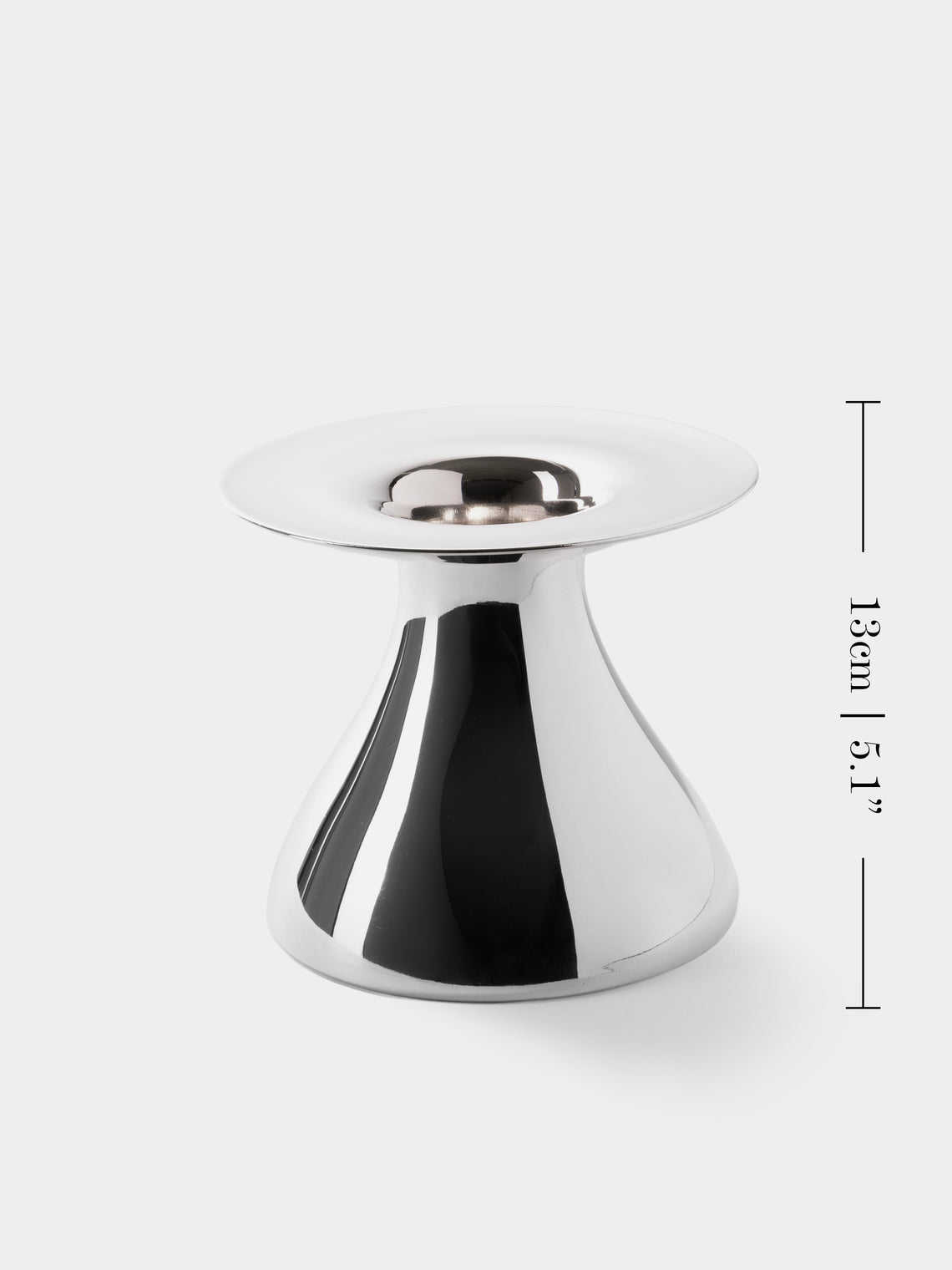 San Lorenzo - 1993 Afra and Tobia Scarpa Pure Silver Vase (6in/15cm) - Silver - ABASK