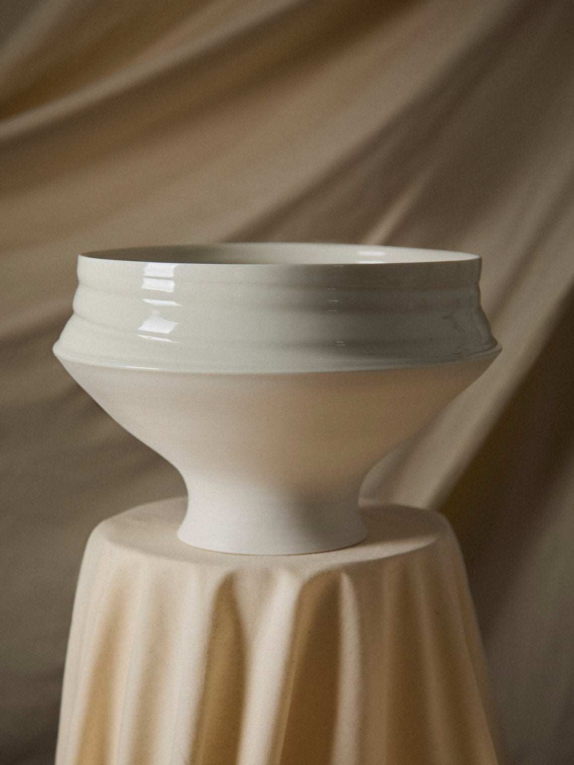 Johanne Coker - No. 12 Hand-Thrown Porcelain Bowl - White - ABASK