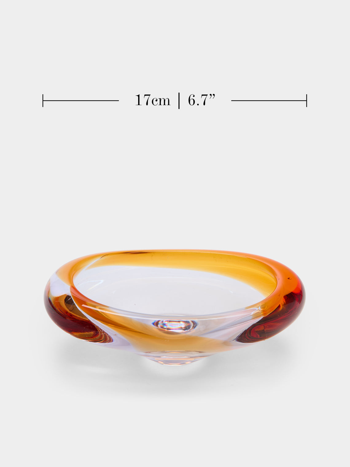 Antique and Vintage - 1970s Murano Glass Ashtray - Orange - ABASK