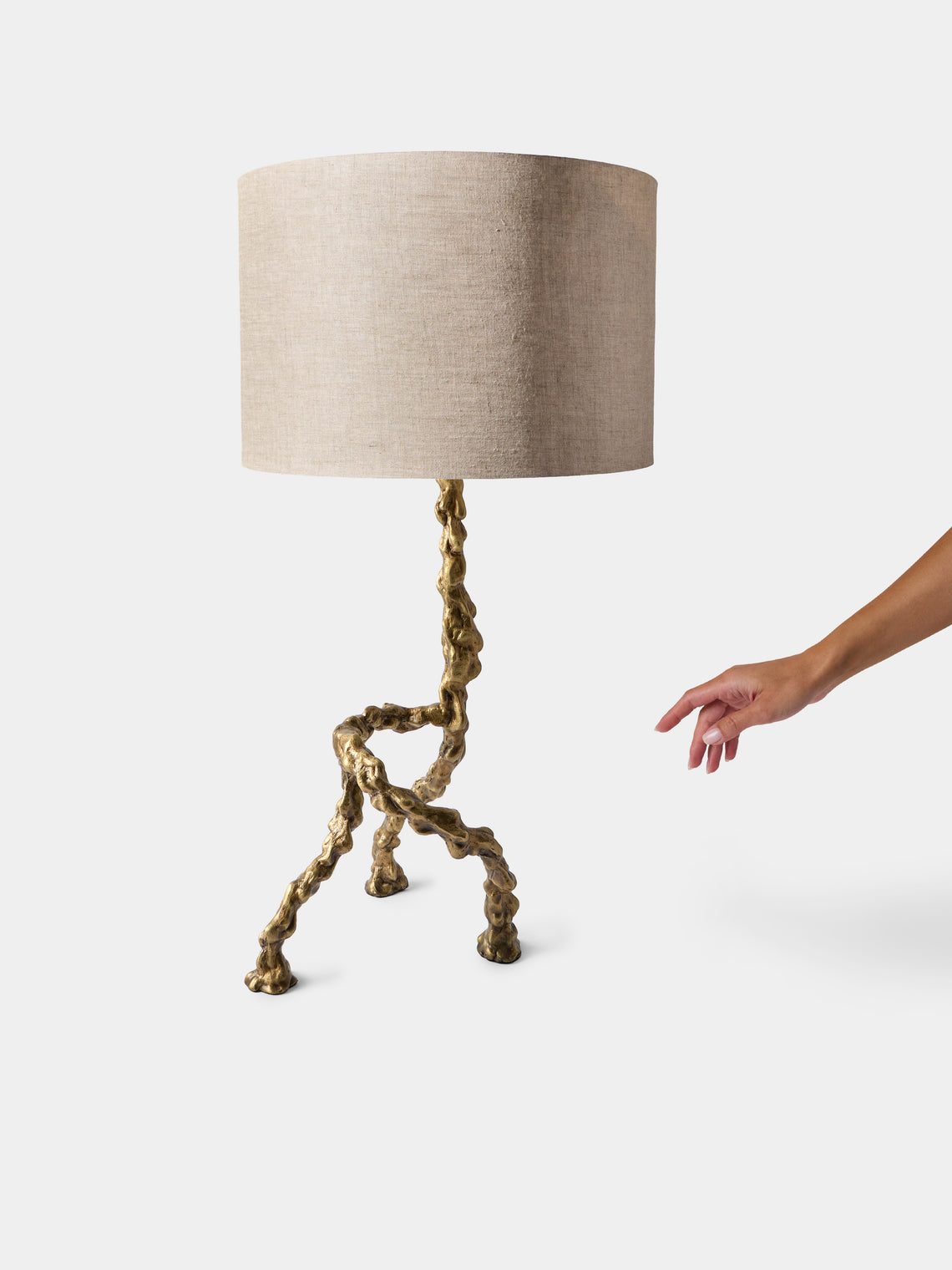 Viya - Belum Brass Table Lamp - Brass - ABASK
