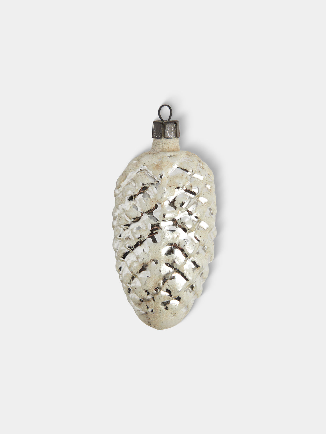 Antique and Vintage - Early-20th-Century Pinecones Glass Baubles (Set of 12) - Silver - ABASK