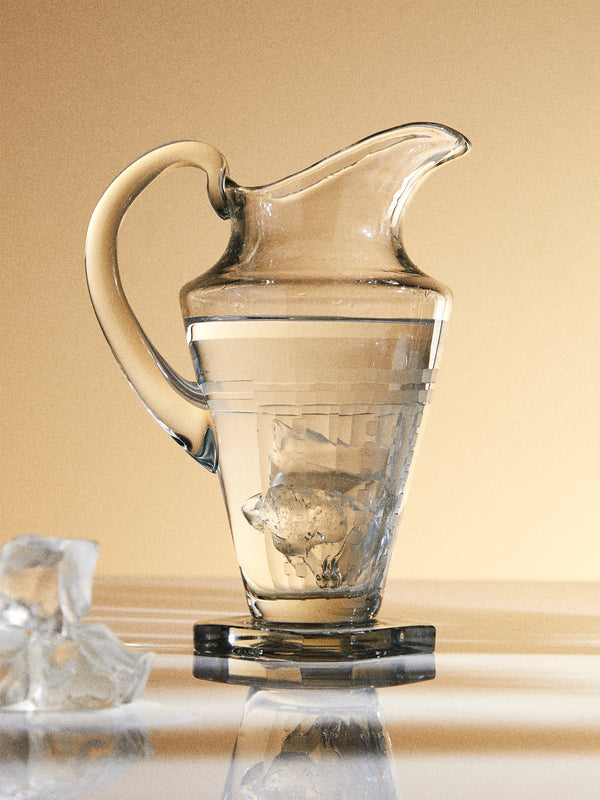 Antique and Vintage - 1920s Saint Louis Crystal Pitcher - Clear - ABASK