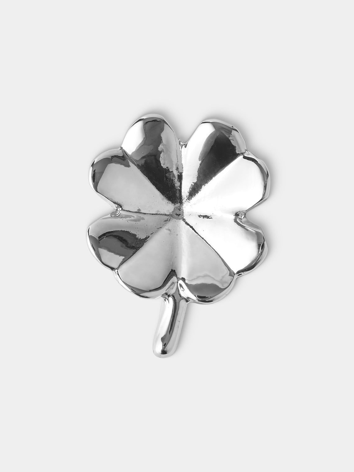 Ercuis - | Set of 6 | Leaf Silver-Plated Place Card Holders - Silver - ABASK