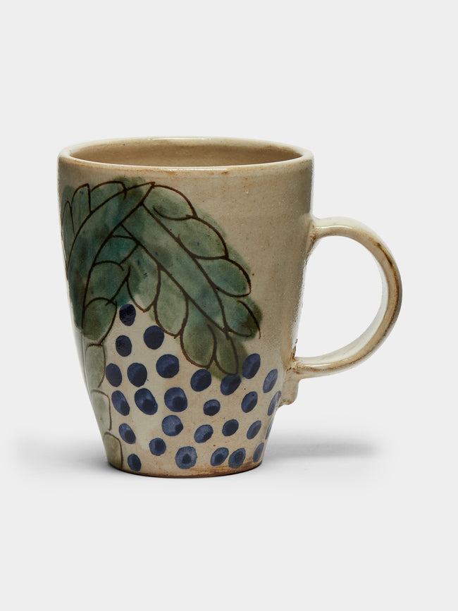 Malaika - Leaves Hand-Painted Ceramic Mugs (Set of 4) -  - ABASK - 