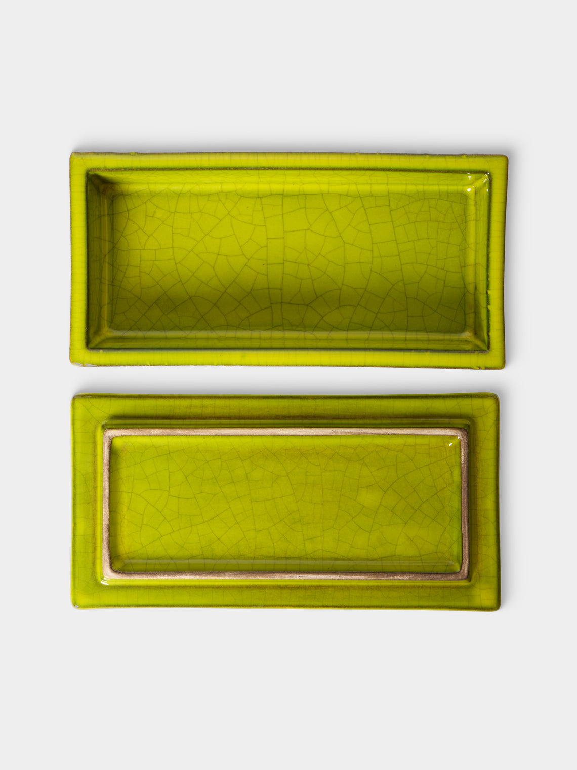 Bitossi Ceramiche - 1959 Rimini Giallo Ceramic Lidded Box - Green - ABASK