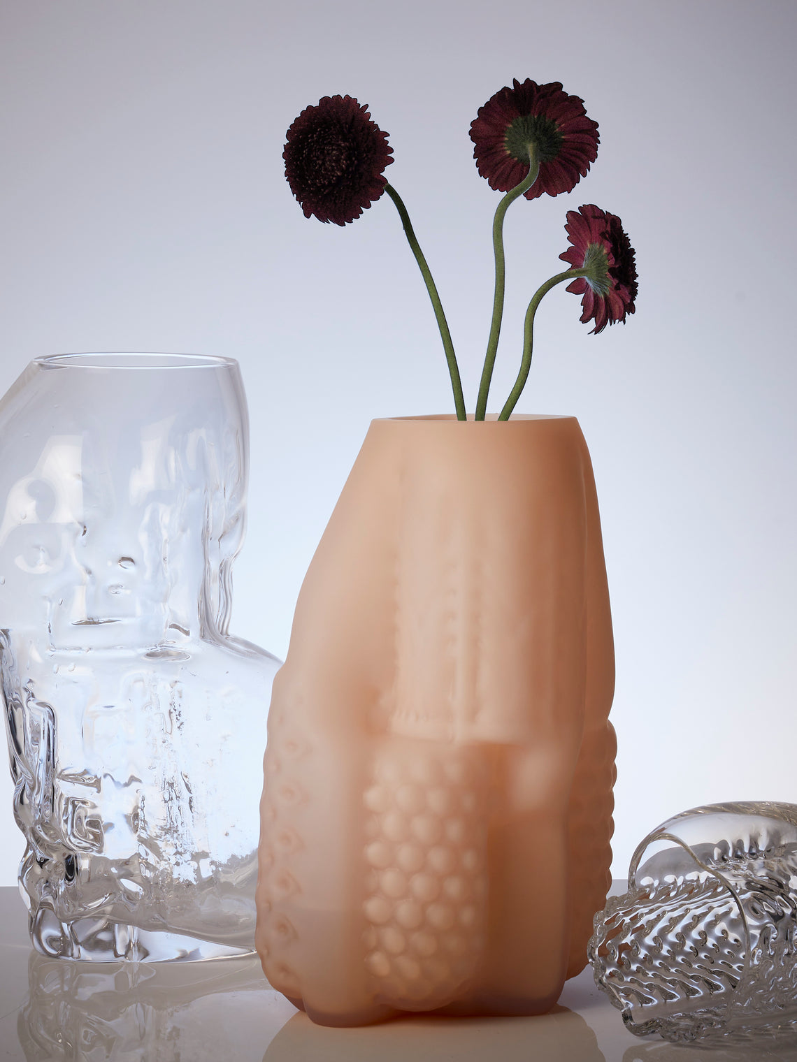Hana Hillerová - Remix Hand-Blown Glass Vessel (14.5in/37.5cm) - Pink - ABASK