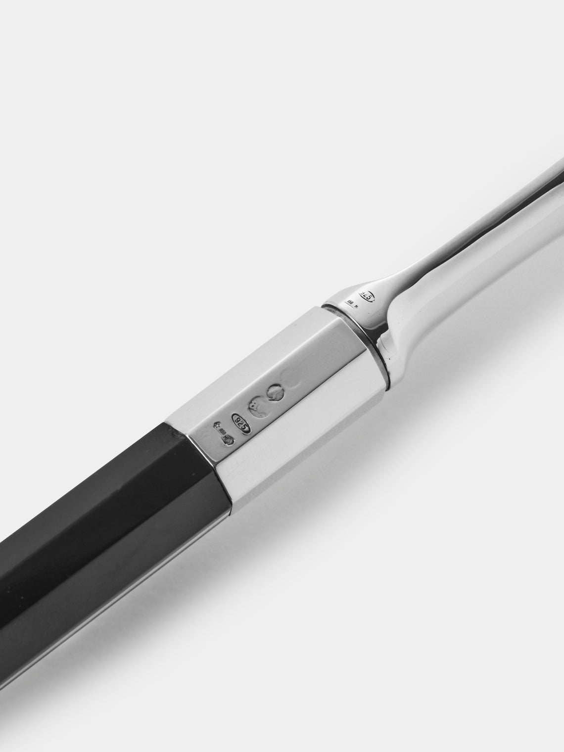 San Lorenzo - 1981 Afra and Tobia Scarpa Sterling Silver and Marble Roasting Knife and Fork - Silver - ABASK