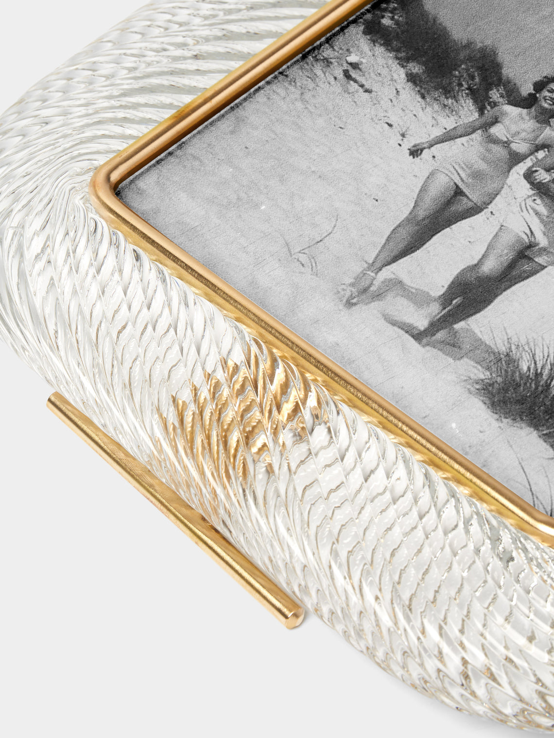 Antique and Vintage - 1960s Murano Glass Photo Frame - Clear - ABASK