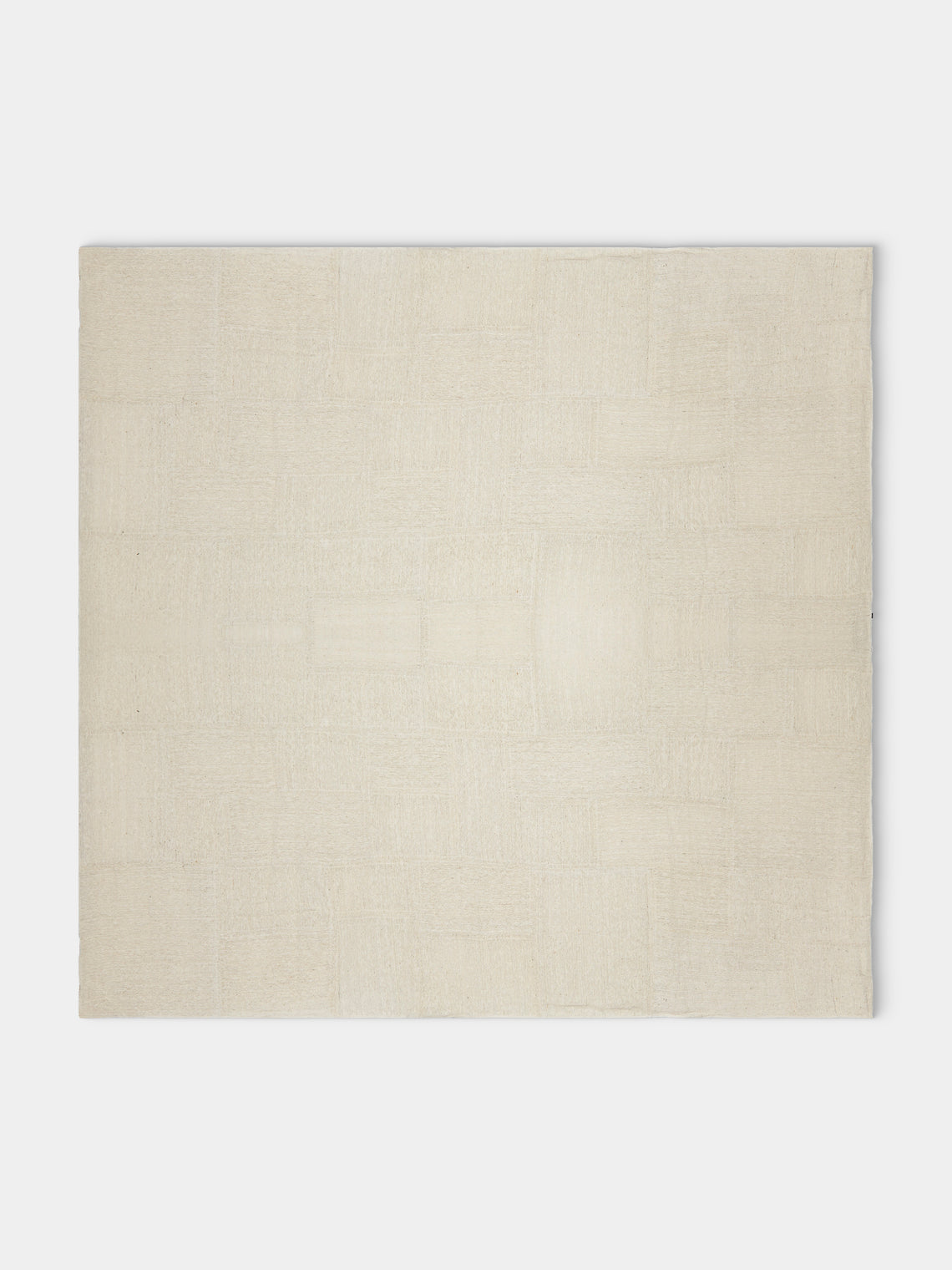 Valentina Hoyos - Patchwork Cotton Bedspread (110in/2.8m) - Natural - ABASK