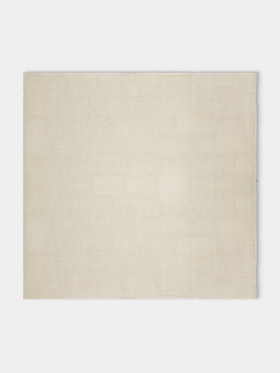 Valentina Hoyos - Patchwork Cotton Bedspread (110in/2.8m) - Natural - ABASK