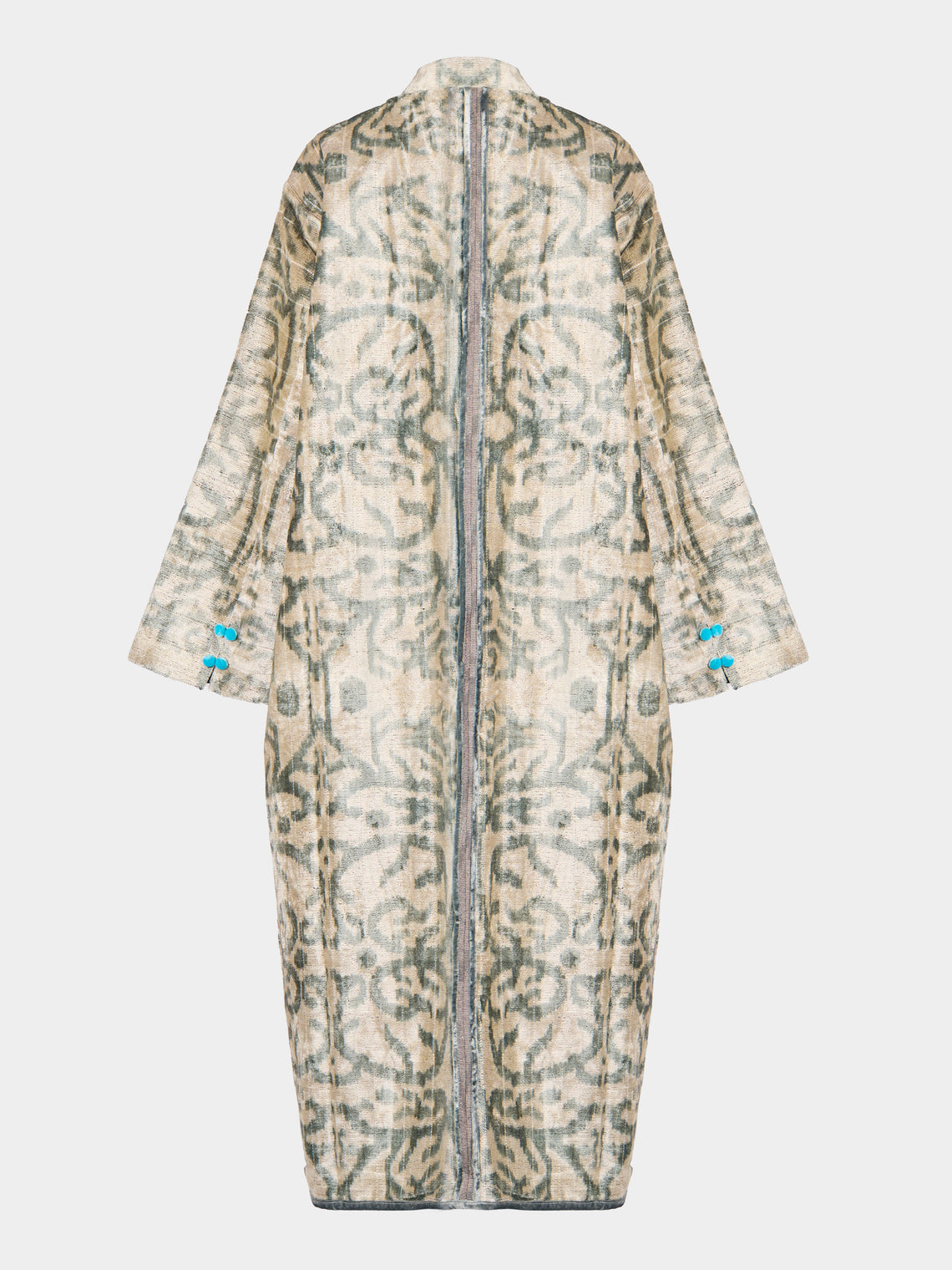 Nazzy Beglari - Hand-Loomed Ikat Velvet Reversible Robe | One Size - Multiple - ABASK