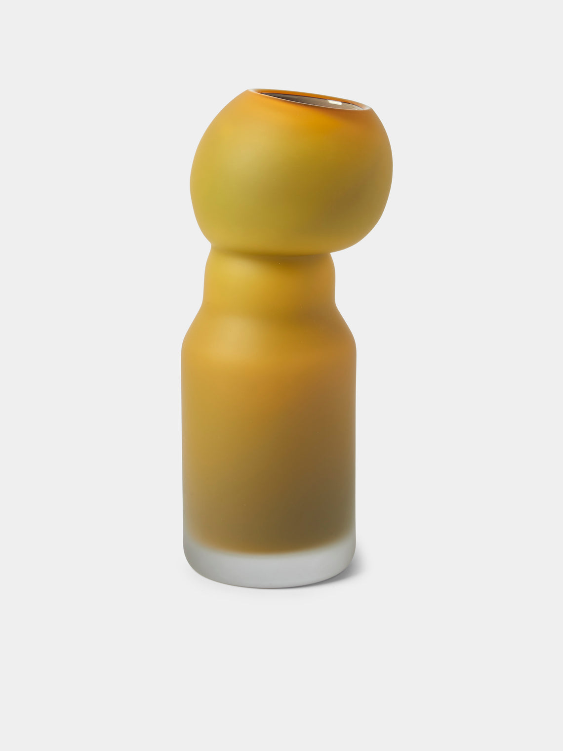 David Valner - Fungus Hand-Blown Glass Vase (13.5in/34cm) - Brown - ABASK - 