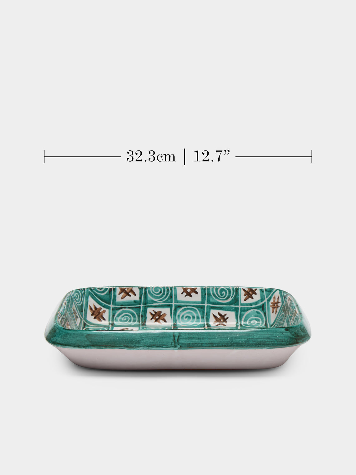Antique and Vintage - Mid-Century Robert Picault Serving Dish - Green - ABASK