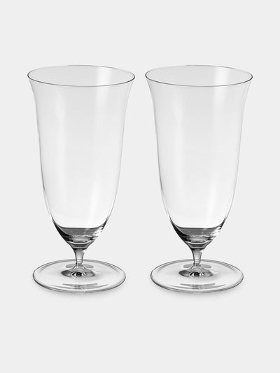 Lobmeyr - | Set of 2 | Patrician Crystal Beer Glasses - Clear - ABASK - 
