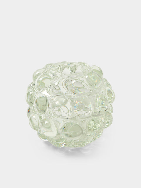 Yali Glass - Boboli Hand-Blown Murano Glass Bud Vase (4.5in/12cm) - Green - ABASK - 