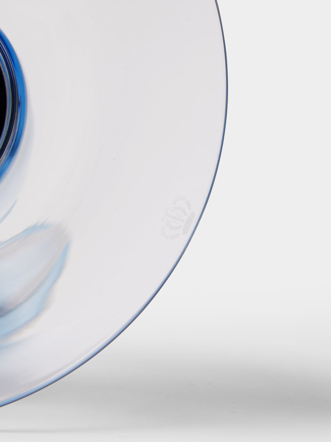 Theresienthal - Louisa Hand-Blown Crystal Candlestick (Set of 2) - Blue - ABASK