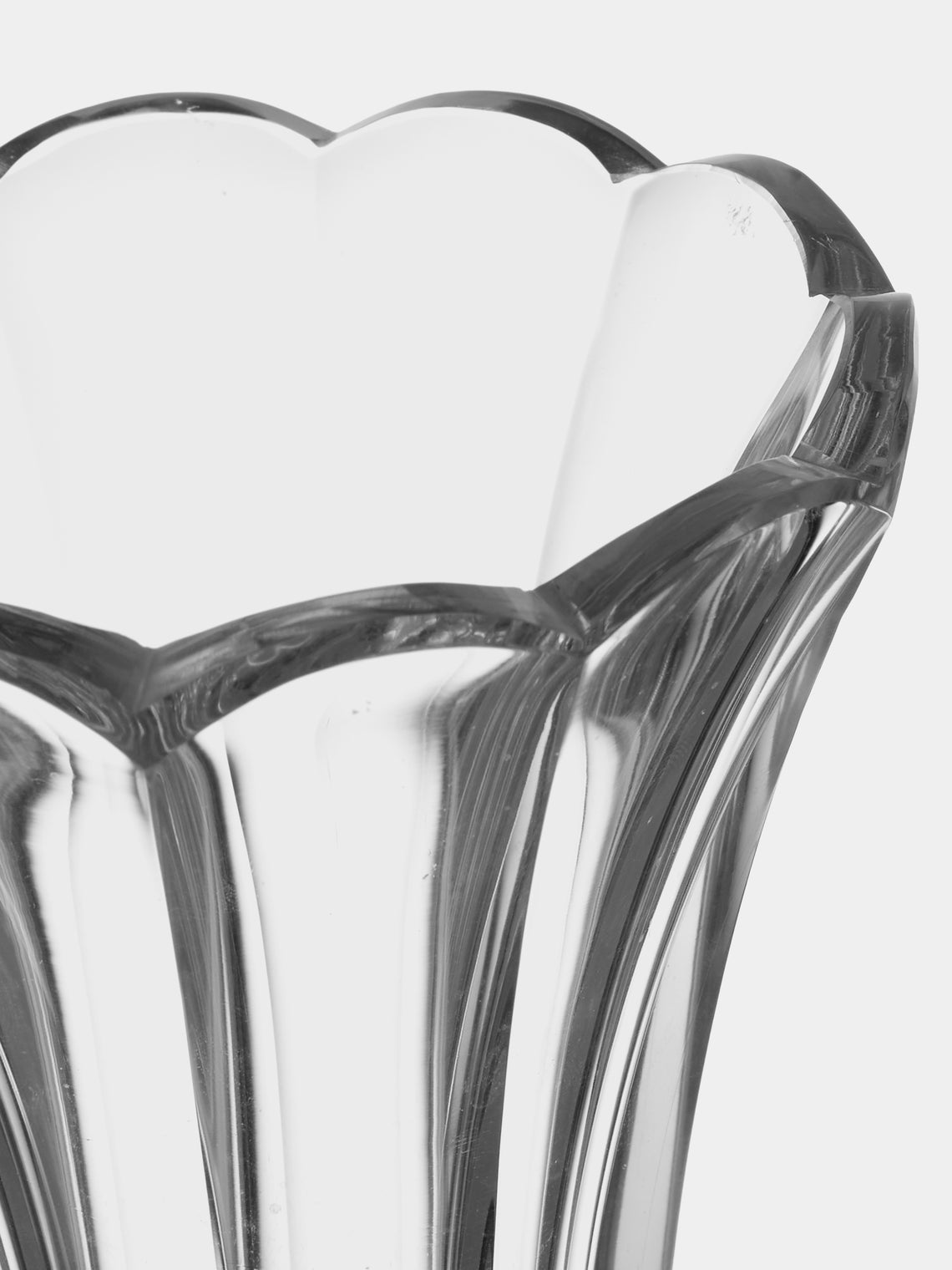 Antique and Vintage - Mid-Century Daum Crystal Bud Vase (10in/25cm) - Clear - ABASK