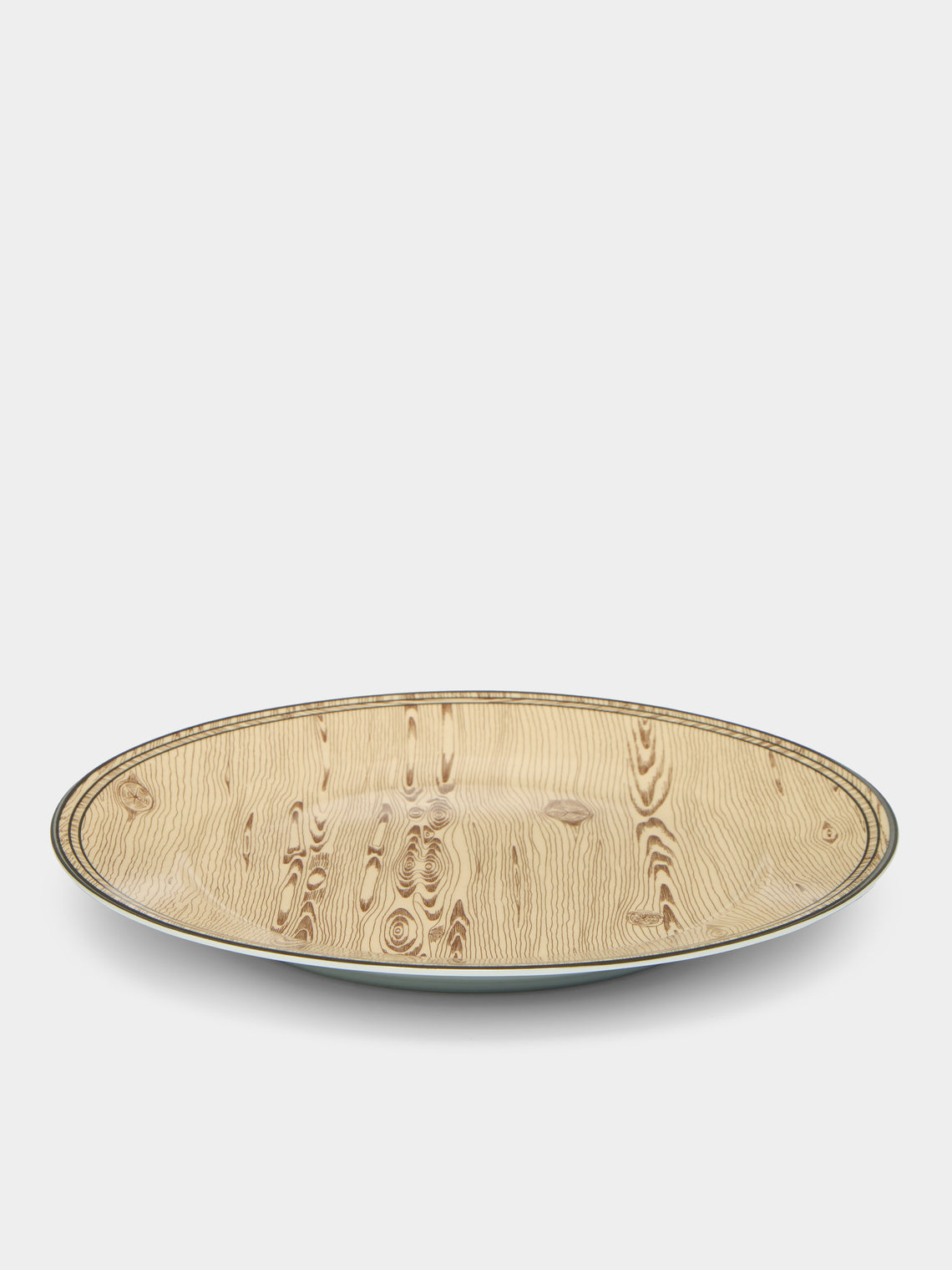 Faux-Bois Hand-Painted Porcelain Charger Plate (11.5in/29.5cm)