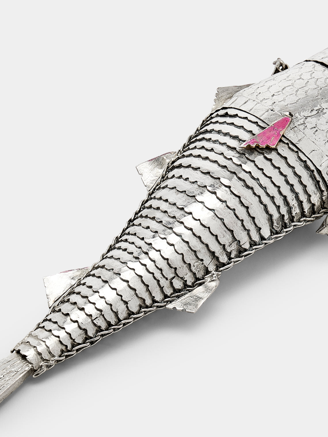 Antique and Vintage - 1890s Solid Silver Articulating Fish - Silver - ABASK