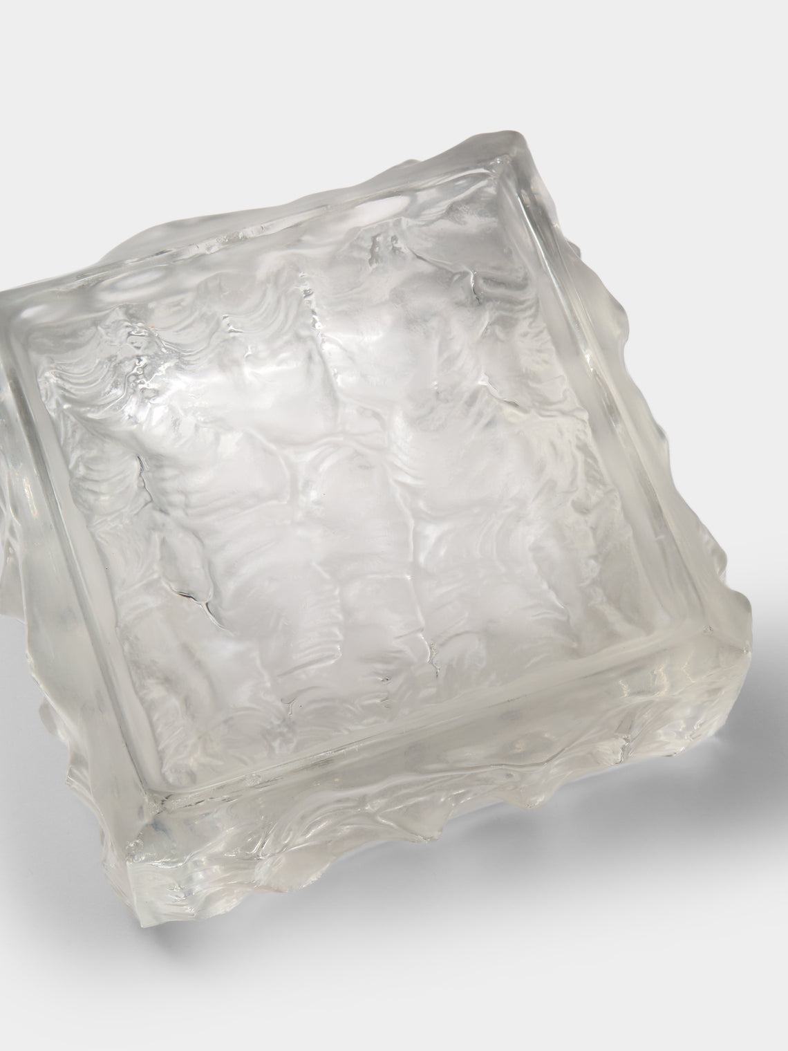 Antique and Vintage - Mid-Century Murano Glass Ashtray - Clear - ABASK