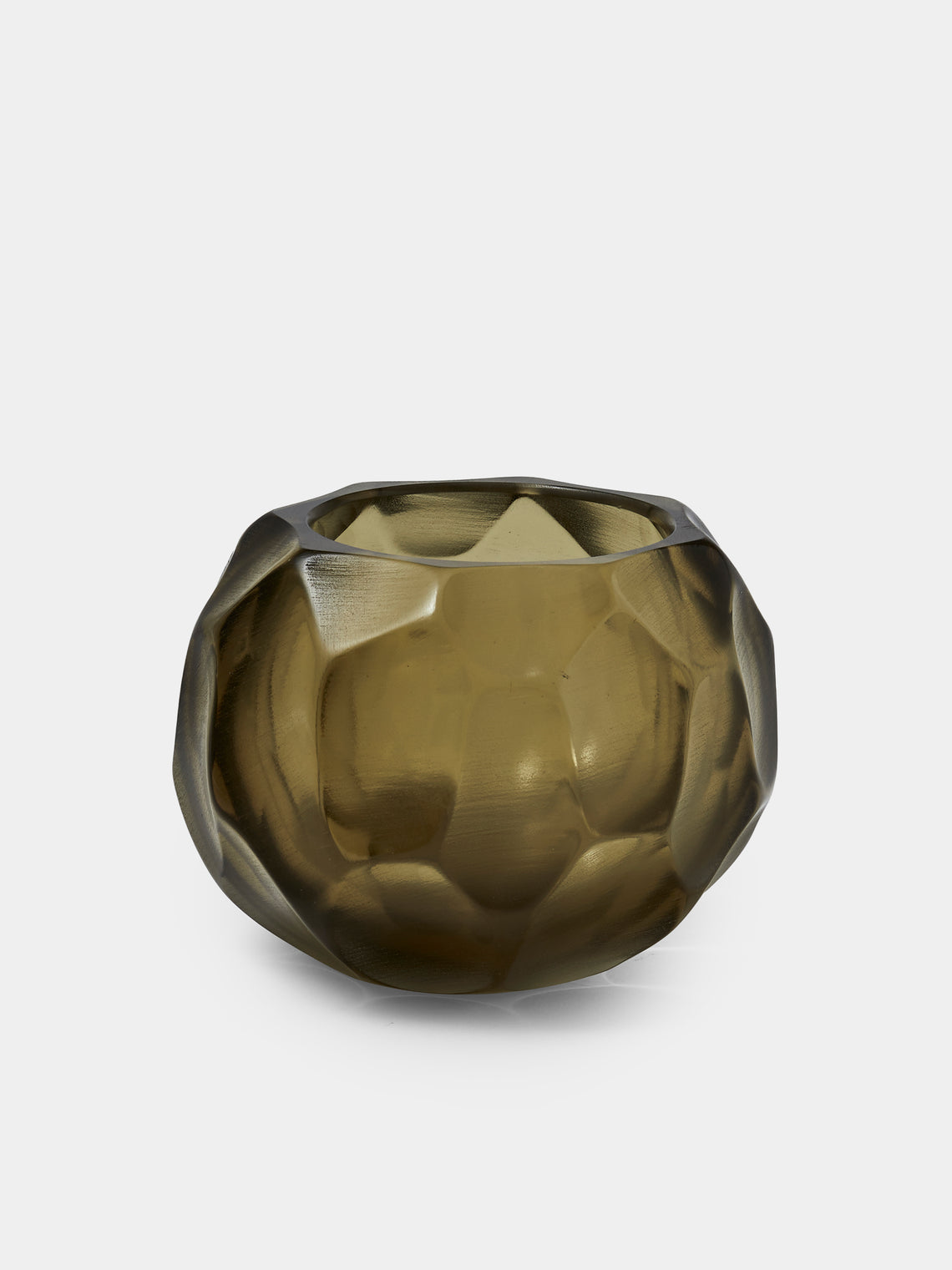 Micheluzzi Glass - Bocia Muschio Bamboo Hand-Blown Murano Glass Vase (4.5in/11cm) - Green - ABASK - 
