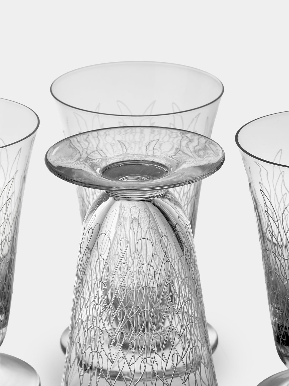Antique and Vintage - Early-20th-Century Sèvres Crystal Wine Glasses (Set of 6) - Clear - ABASK