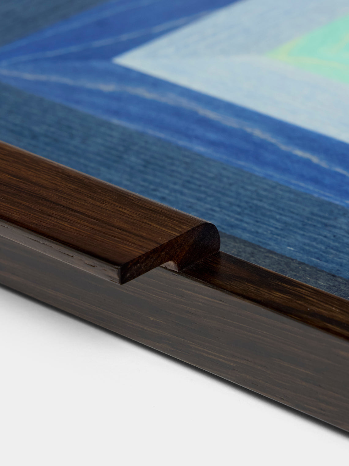 Kevin Stamper - Albers Wood Tray (12.5in/32cm) - Blue - ABASK