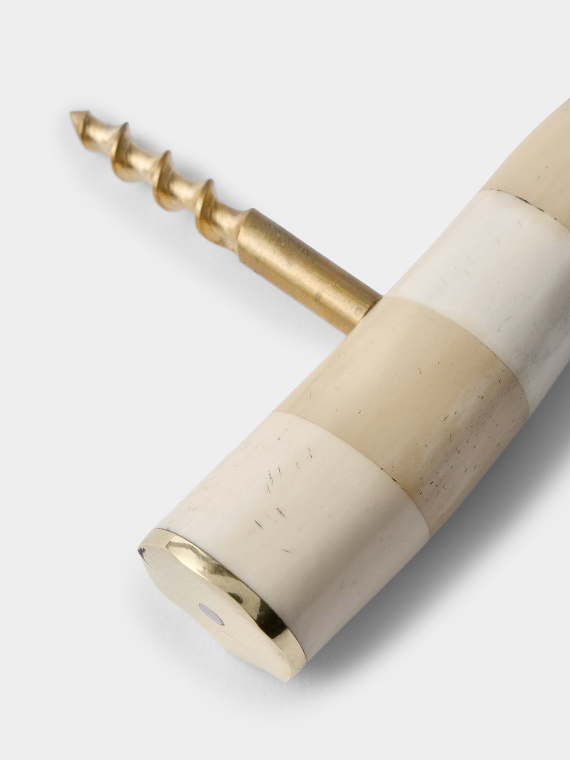 Poglia - Bone and Brass Corkscrew - Cream - ABASK