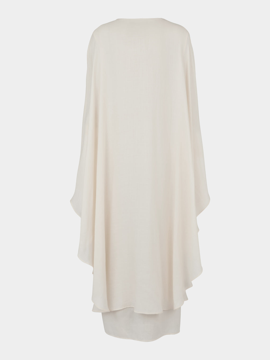Les Vacances D'Irina - The Supergirl Wool, Silk and Cashmere Cape | One Size - Ivory - ABASK