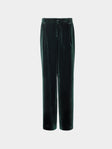 Yali Milano - Women's Velvet Trousers | Size: XS - Green - ABASK - 