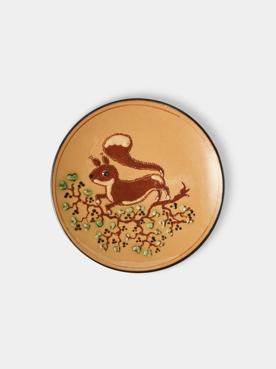 Poterie d’Évires - Animals Hand-Painted Ceramic Plates – 5.5in/14cm (Set of 4) - Cream - ABASK