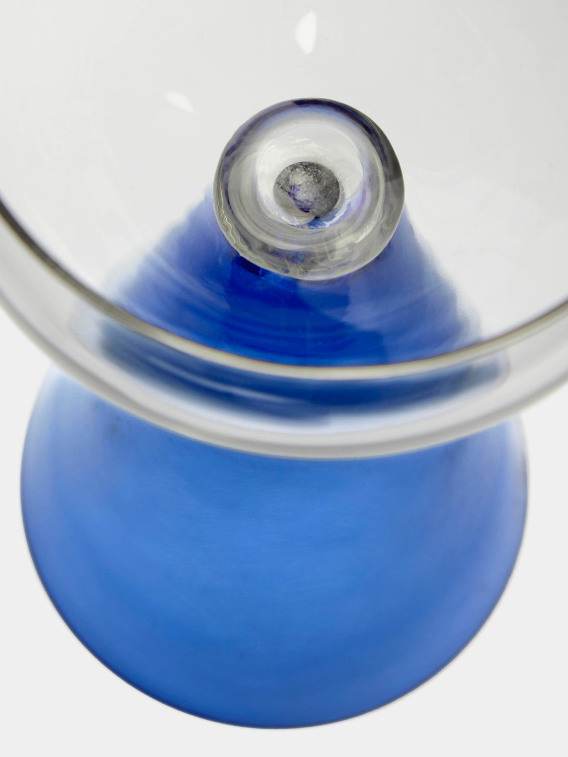 NasonMoretti - Archive Revival 1960 Flutflut Hand-Blown Murano Glass Champagne Coupes (Set of 2) - Blue - ABASK