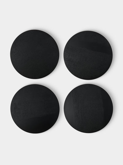 MAAR Design - | Set of 4 | Carbone Hand-Painted Lacquered Placemats - Black - ABASK - 