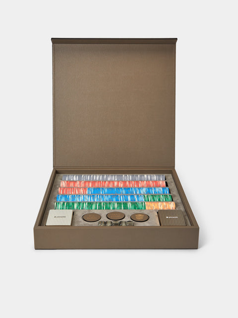 Pinetti - Leather Poker Set - Brown - ABASK - 