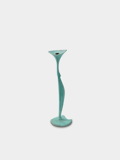 Shaha Raphael - Low Tide Fishbone Hand-Cast Brass Small Candelabra - Green - ABASK - 