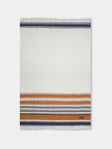 The House of Lyria - Canche Handwoven Linen and Cotton Blanket (91in/2.3m) - Orange - ABASK