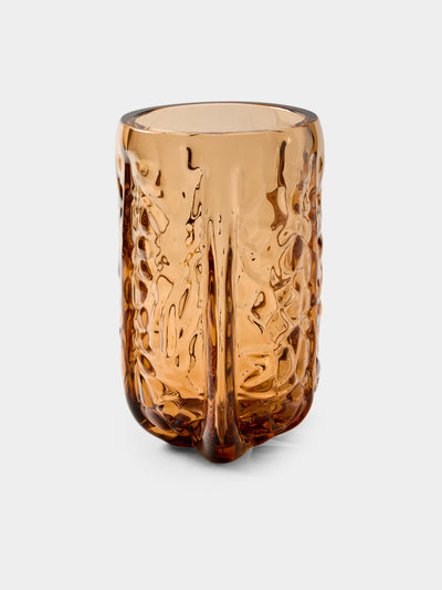 Hana Hillerová - Remix Hand-Blown Glass Vessel (12.5in/31.5cm) - Orange - ABASK - 