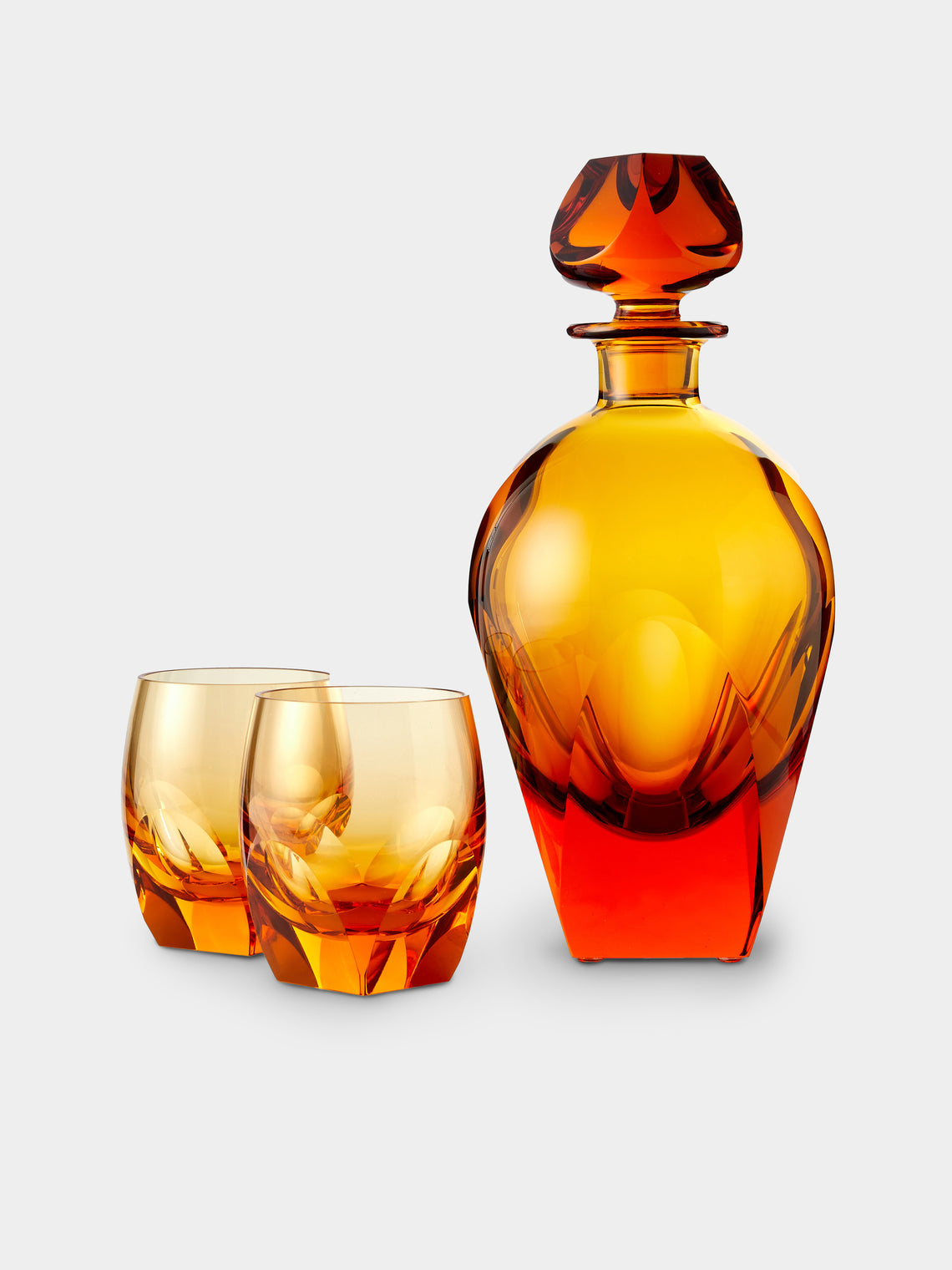 Moser - Bar Hand-Blown Crystal Collection - Orange - ABASK - 
