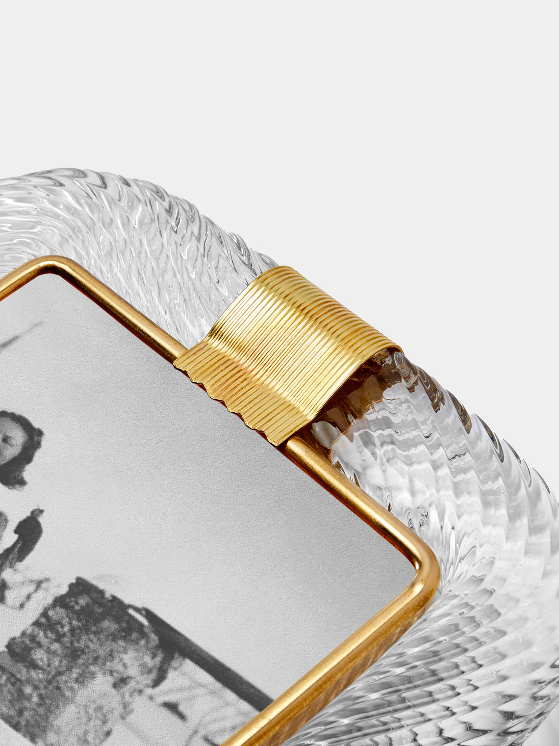 Antique and Vintage - 1960s Murano Glass Photo Frame - Clear - ABASK