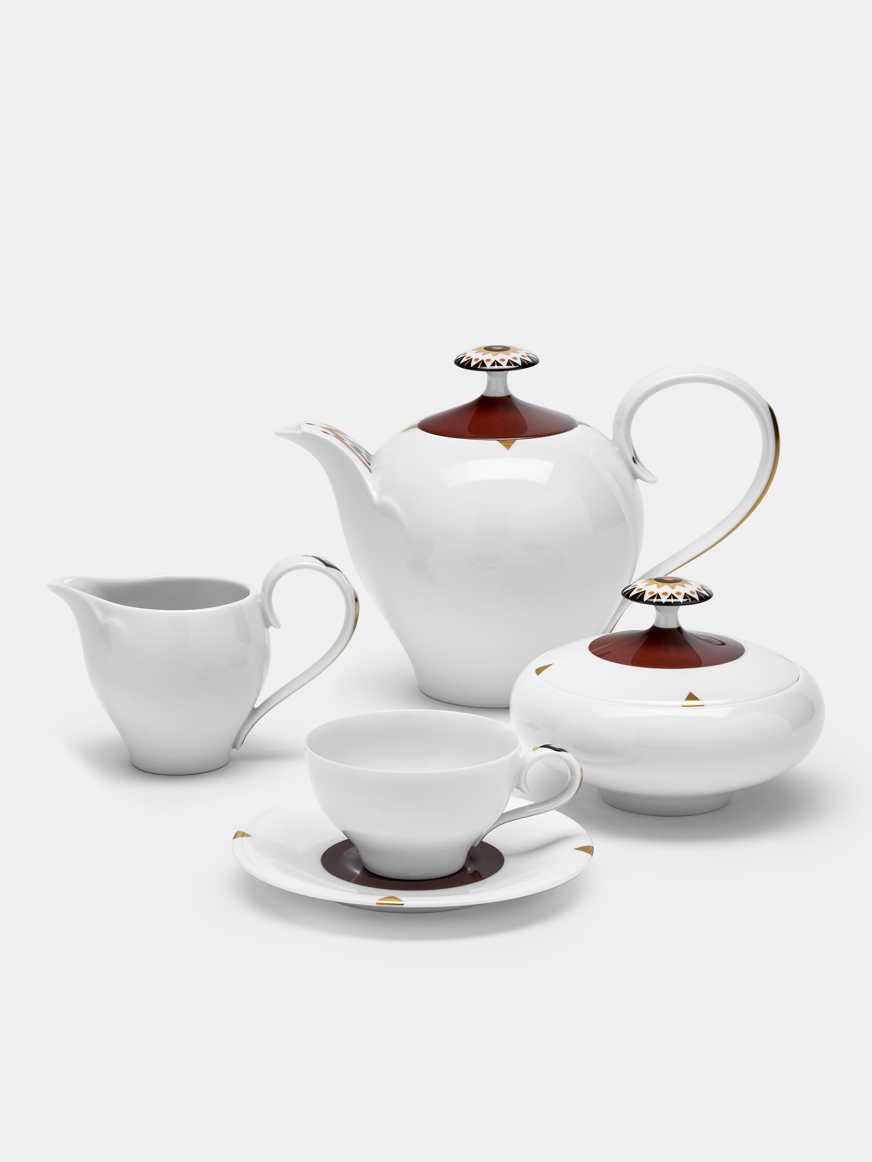 White Ena Rottenberg Hand-Painted Porcelain Coffee Collection by ...