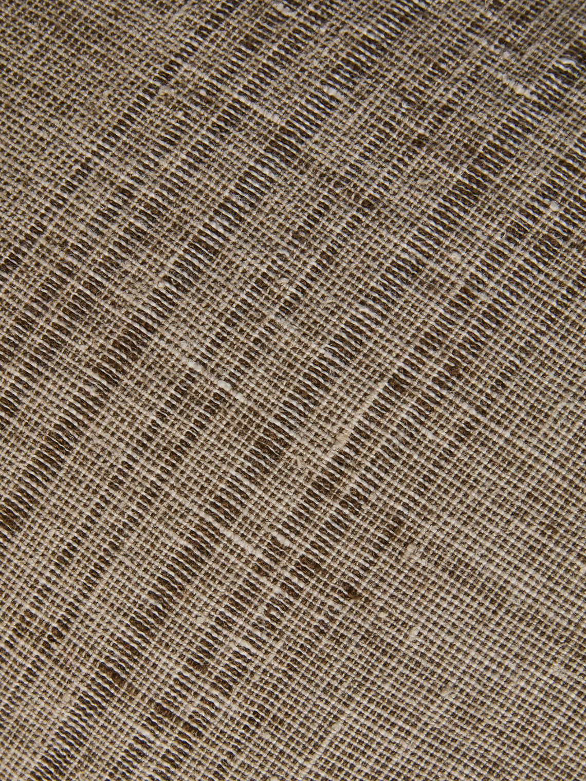 de Le Cuona - Cave Cloth Linen Vertical-Detail Cushion (35.5in/90cm) - Green - ABASK