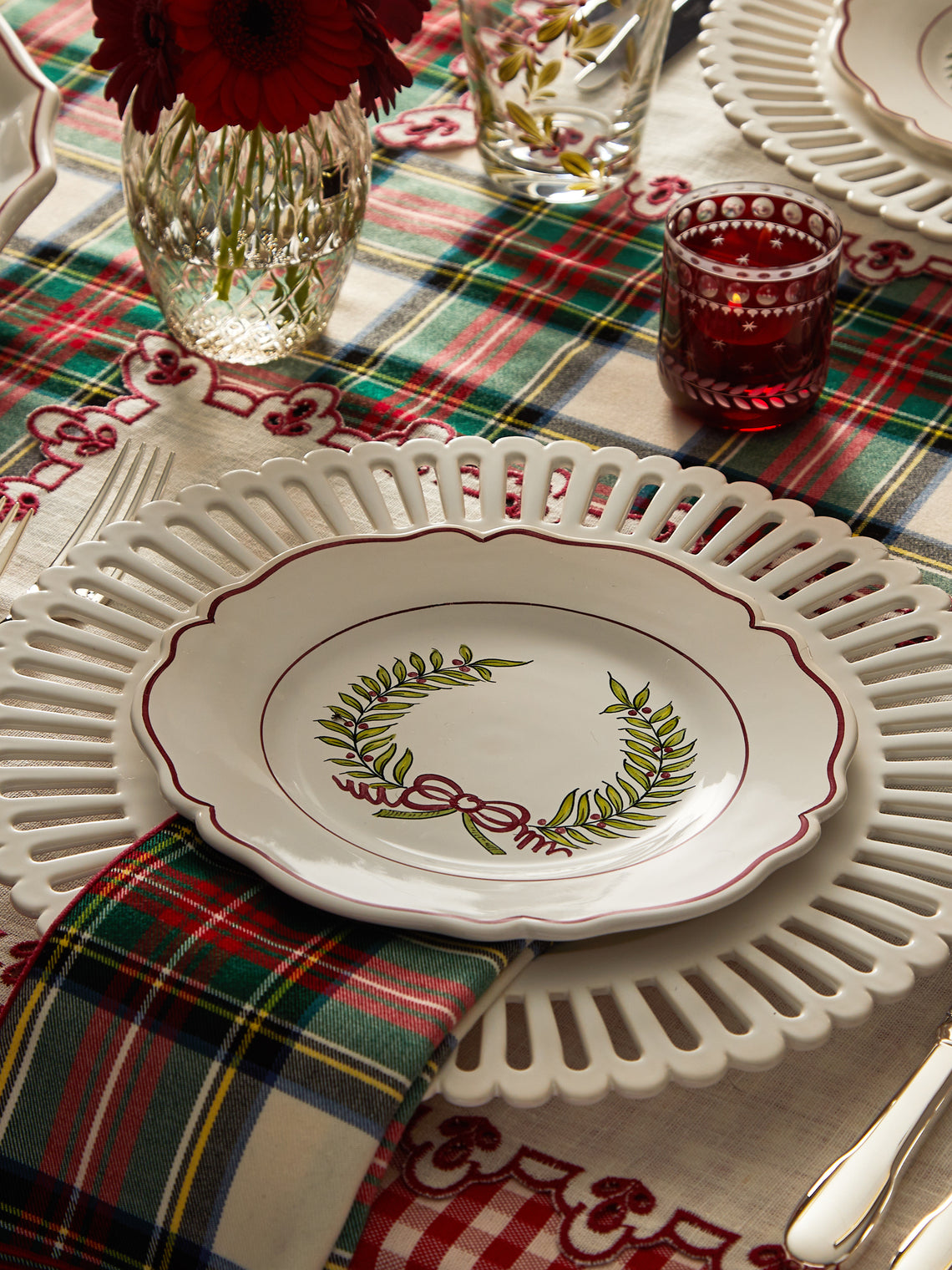 Borgo delle Tovaglie - Filo Tartan Linen Large Table Runner - Multiple - ABASK