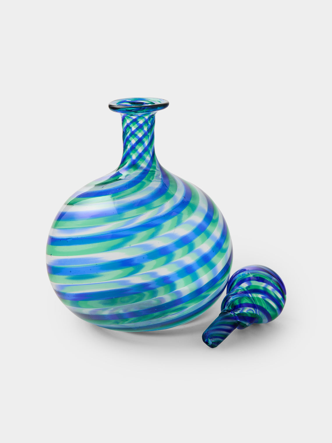 Antique and Vintage - Mid-Century Murano Glass Perfume Bottle - Blue - ABASK