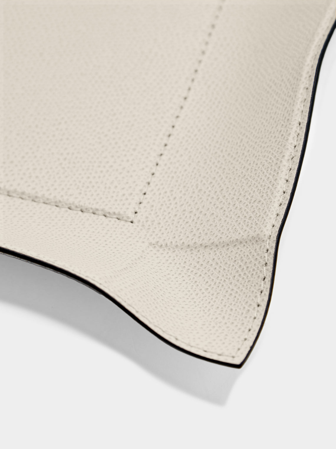 Giobagnara - Jack Leather Medium Square Valet Tray - Beige - ABASK