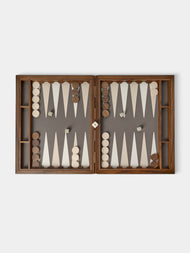 Giobagnara - Leather Backgammon Set - Brown - ABASK - 