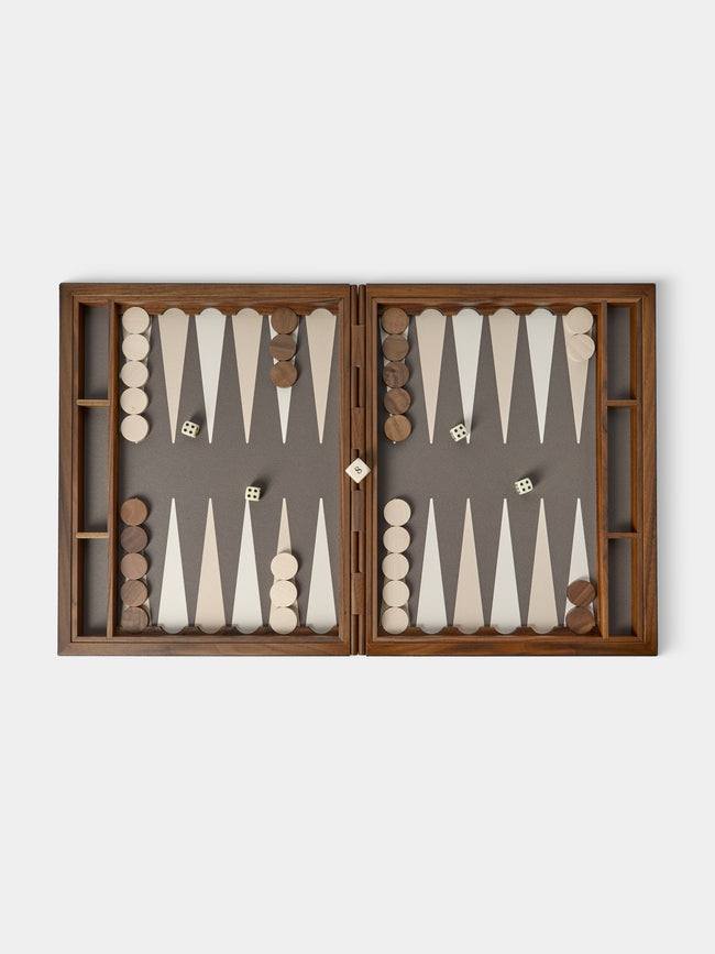 Giobagnara - Leather Backgammon Set - Brown - ABASK - 