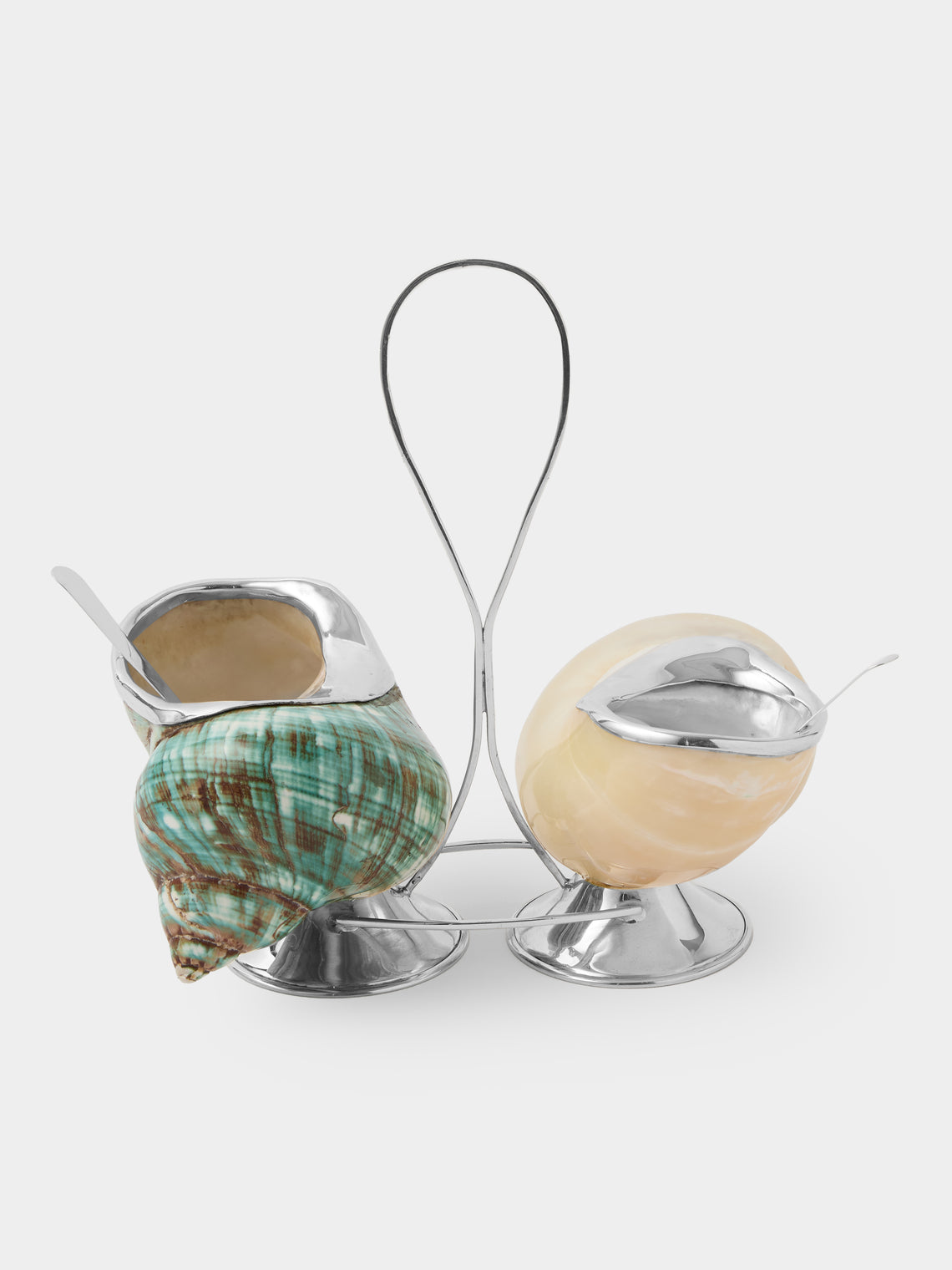 Tavares 1922 - Silver and Shell Salt and Pepper Cellar - Multiple - ABASK - 