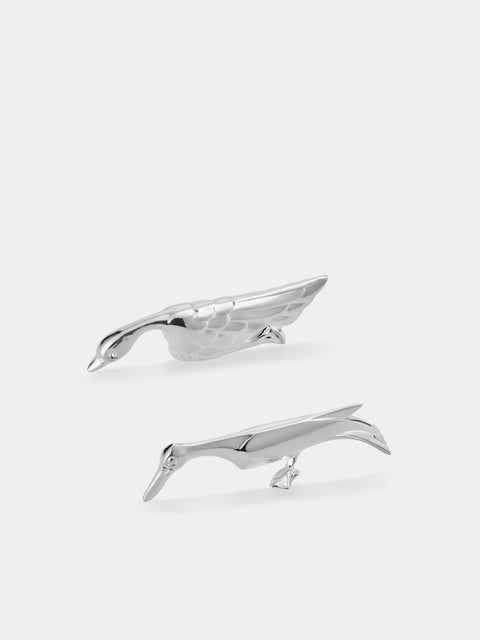 Christofle - Gallia Silver-Plated Pelican and Swan Knife Rests (Set of 2) - Silver - ABASK - 